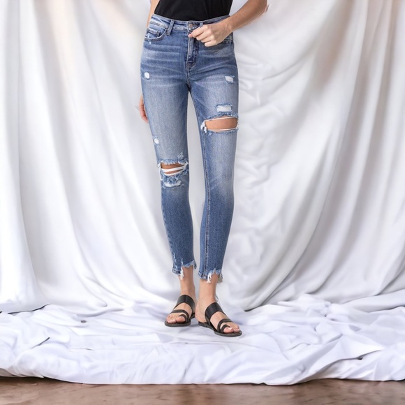 Lovervet Denim - FLASH SALE! LOVERVET Juliana High Rise Distressed Ripped Blue Denim Skinny Jeans